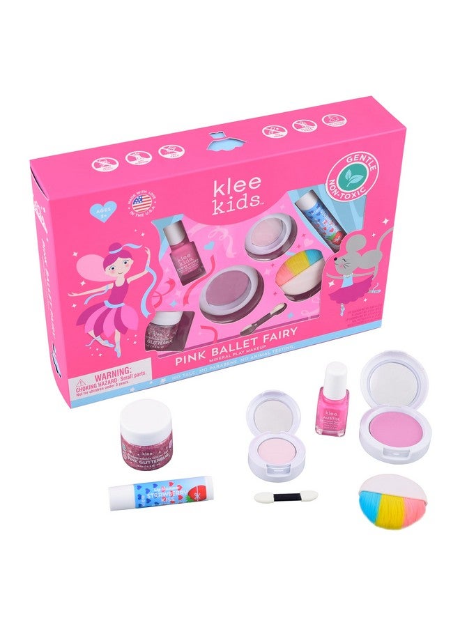 LunaStar Luna Star Naturals Klee Kids Deluxe Play Makeup Kit. Gentle and Non-Toxic. Made in USA. (Pink Ballet Fairy) - Image 2