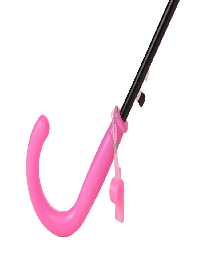 Yellow Bee Giraffe and Animal Print Umbrella with Whistle Handle for Girls, Pink, 3-10 Years - Image 5