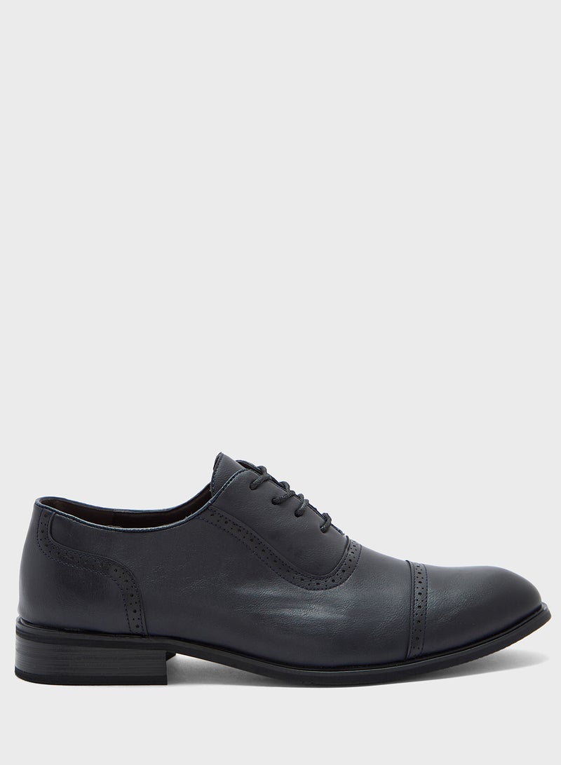Robert Wood Brogue Detail Oxford Formal Lace Up  - Image 1