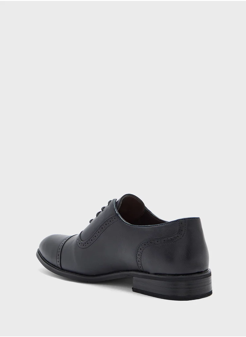 Robert Wood Brogue Detail Oxford Formal Lace Up