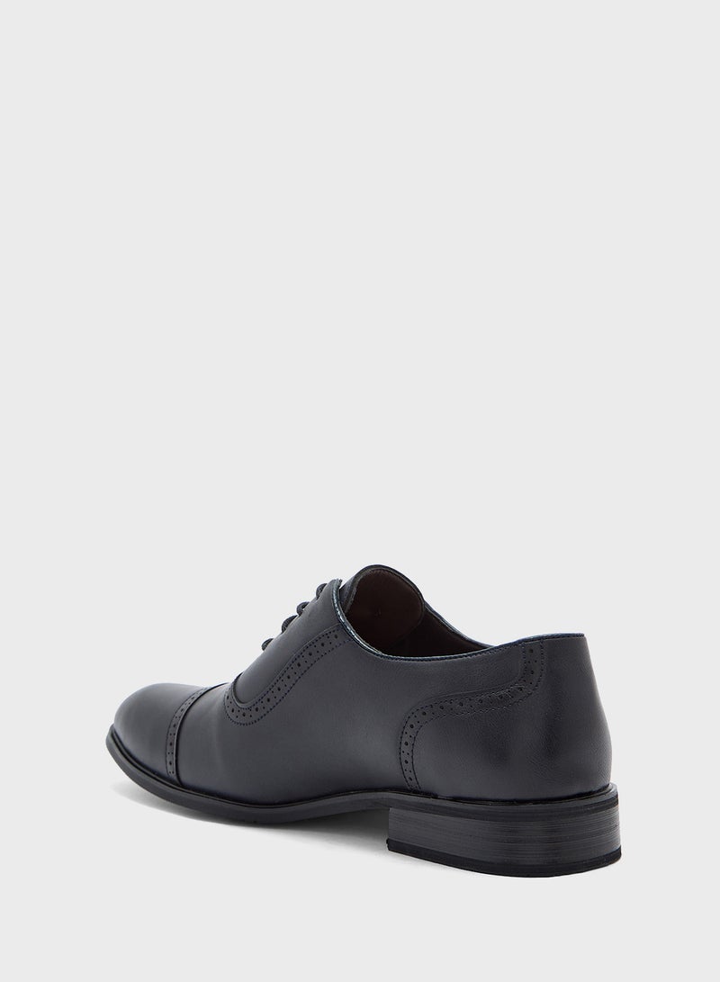 Robert Wood Brogue Detail Oxford Formal Lace Up  - Image 2
