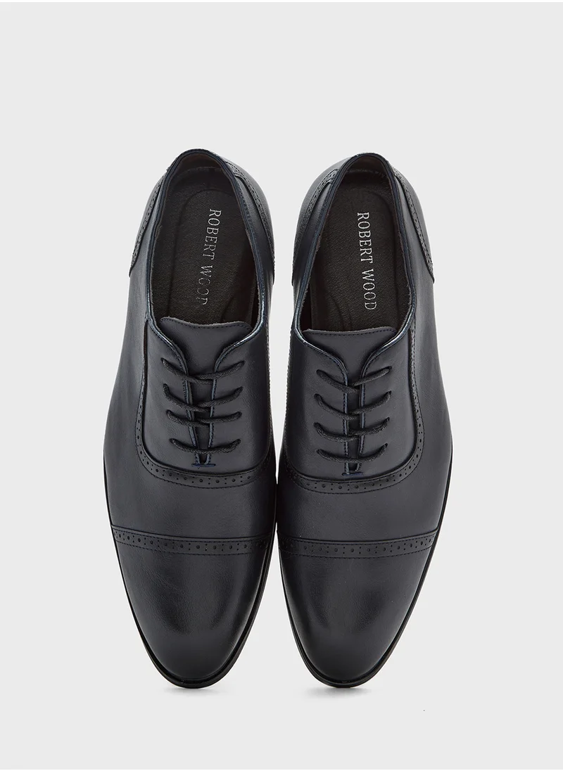 Robert Wood Brogue Detail Oxford Formal Lace Up