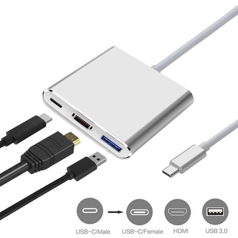 SANCY محول USB-C إلى HDMI (4K @ 60Hz) - محول 3 في 1 من نوع C لجهاز MacBook و Chromebook و iMac وغيرها من أجهزة USB-C - Image 5