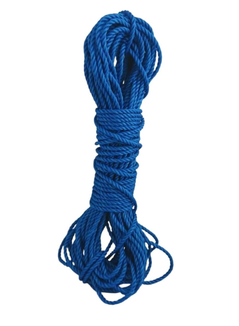 حبل غسيل ، قوة تحمل وأداء عالي (بلاستيك ازرق 15 متر)