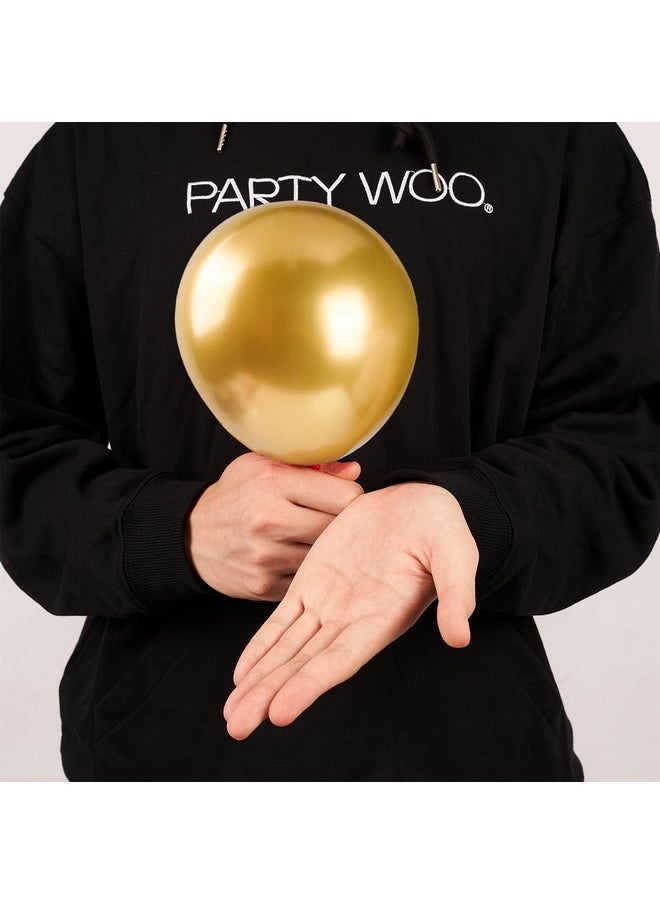 PartyWoo Metallic Gold Balloons, 50 Pcs 5 Inch Gold Metallic Balloons, Gold Balloons For Balloon Garland Or Balloon Arch As Party Decorations, Birthday Decorations, Baby Shower Decorations, Gold-G101  - Image 2