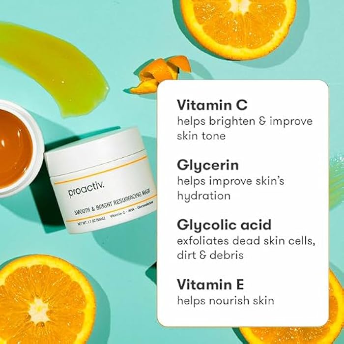 Proactiv Smooth & Bright Resurfacing Vitamin C Face Mask - Targets Post Acne Dark Marks, Hyperpigmentation, Rough Texture, Formulated for Acne-Prone Skin, 1.7 Oz - Image 4