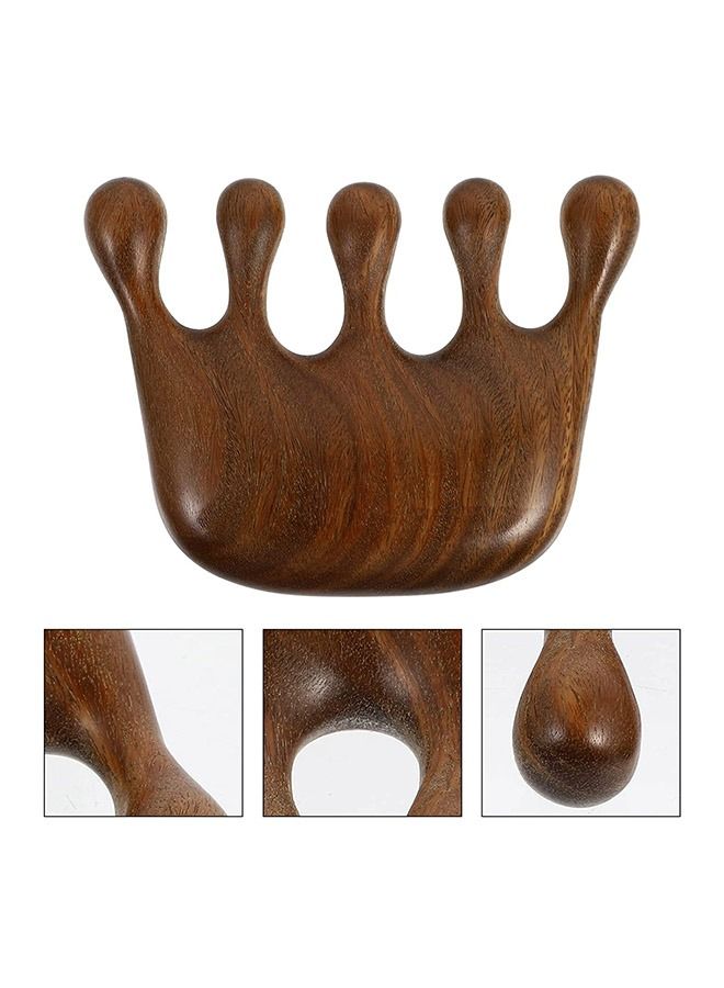 Generic Wide Tooth Hair Comb, Natural Sandalwood Wood Anti Static Head Scalp Therapy Massage Comb, Head Massage Tool (Brown)  - Image 3