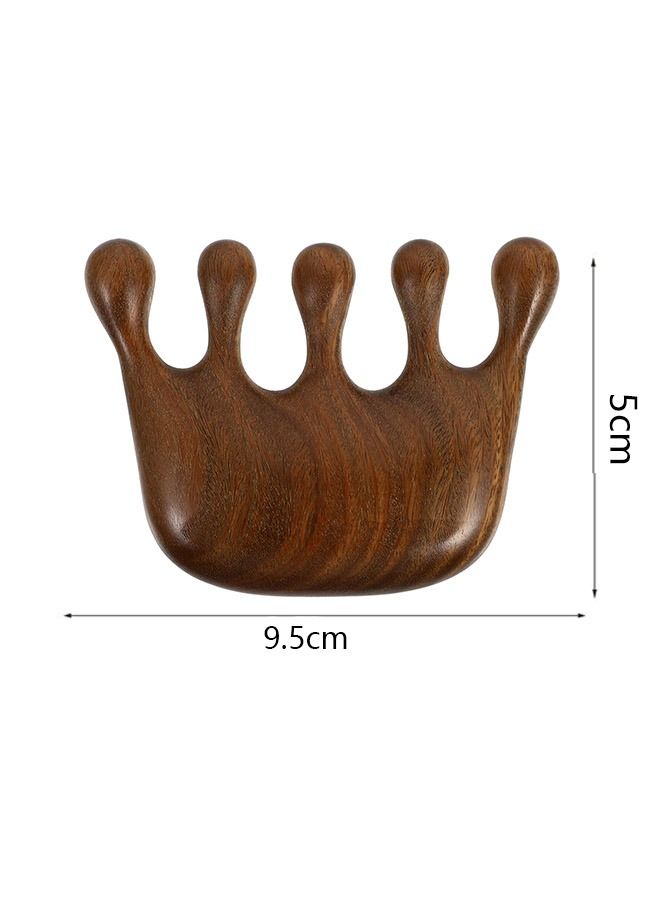Generic Wide Tooth Hair Comb, Natural Sandalwood Wood Anti Static Head Scalp Therapy Massage Comb, Head Massage Tool (Brown)  - Image 2