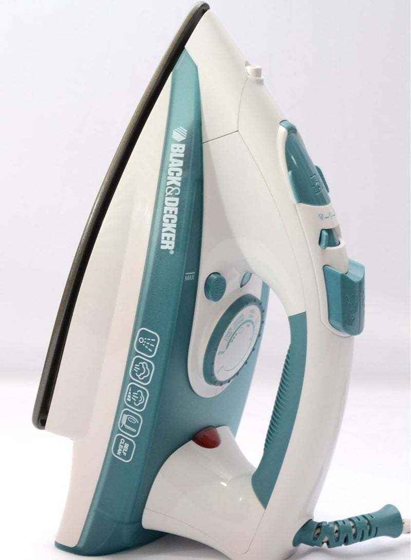 Decker Black & Decker 1750W Steam Iron Ceramic Coated Soleplate with Anti Calc Drip Self Clean and Auto Shutoff, Removes Stubborn Creases Quickly Easily X1600-B5 2 Years Warranty - Image 2