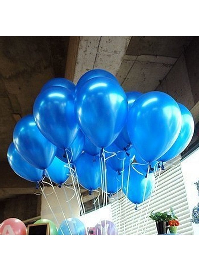 Balloonistics Metallic Shiny Peal Finish Balloons - Pack of 25 (Dark Blue) - Image 2