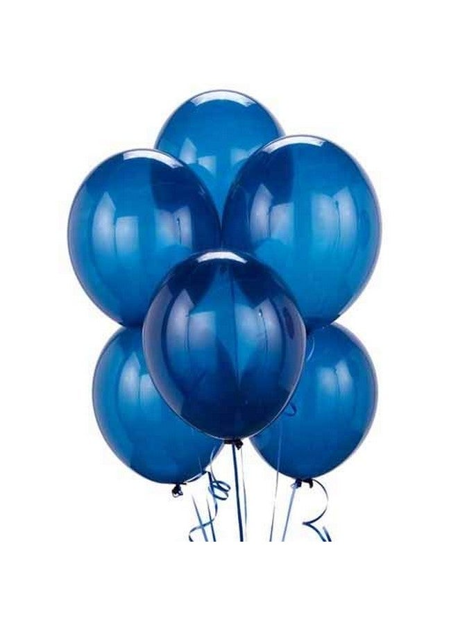 Balloonistics Metallic Shiny Peal Finish Balloons - Pack of 25 (Dark Blue) - Image 1