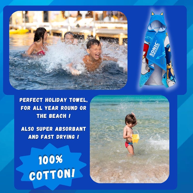Kids Hooded Towel 100% Cotton Absorbant Toweling Kids Poncho Beachtowel Bath Towel Childrens Swimming Wrap Fast Dry - Image 2