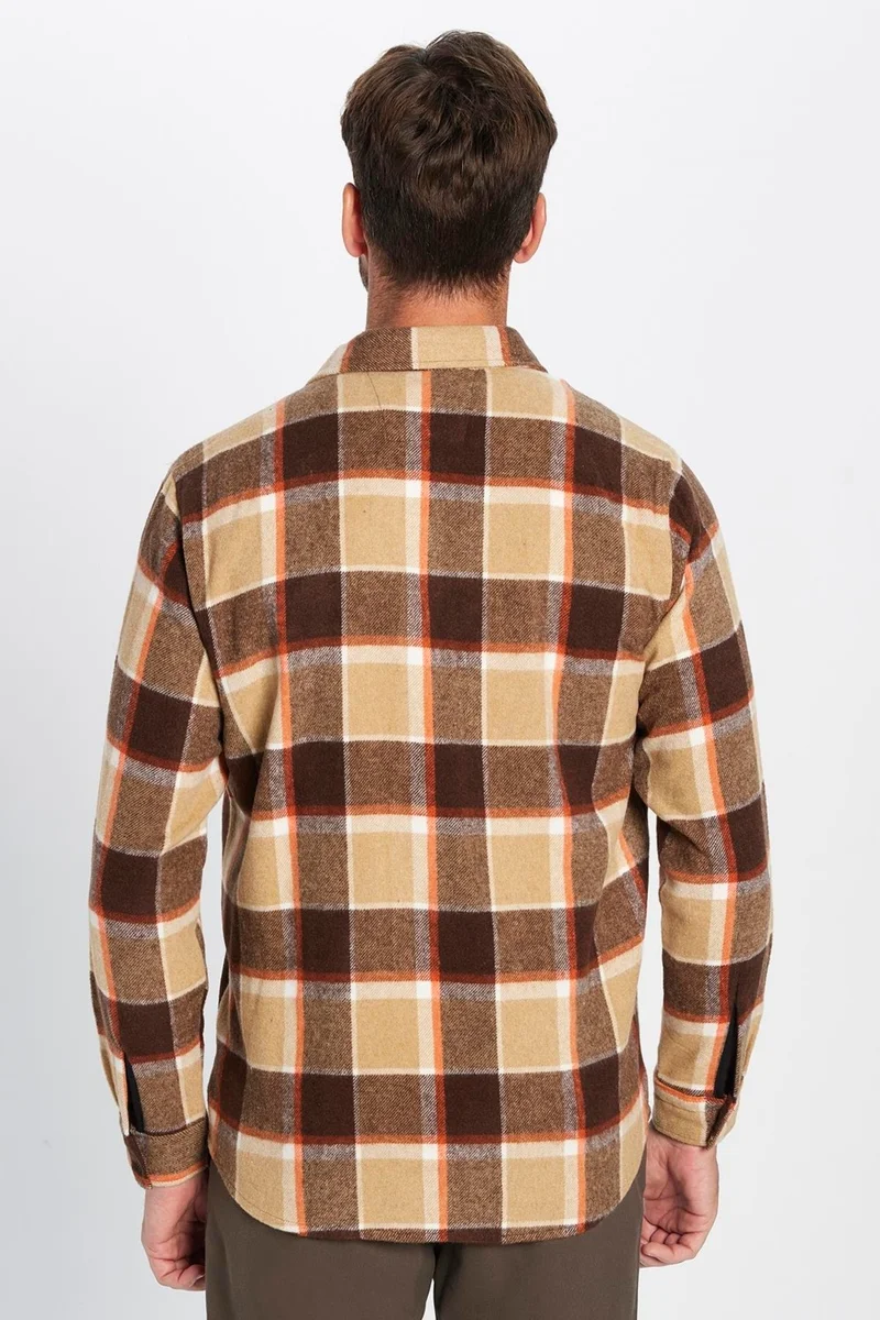 Tudors Men's Classic Fit Regular Cut Lumberjack Flap Single Pocket Winter Shirt