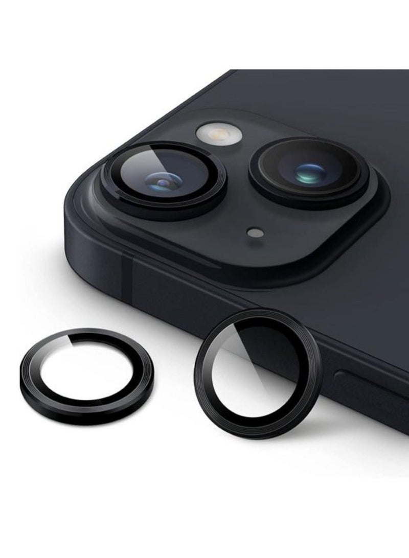 Anti-scratch Tempered Glass Camera Cover For iPhone13 / 13 Mini (Black) - Image 1