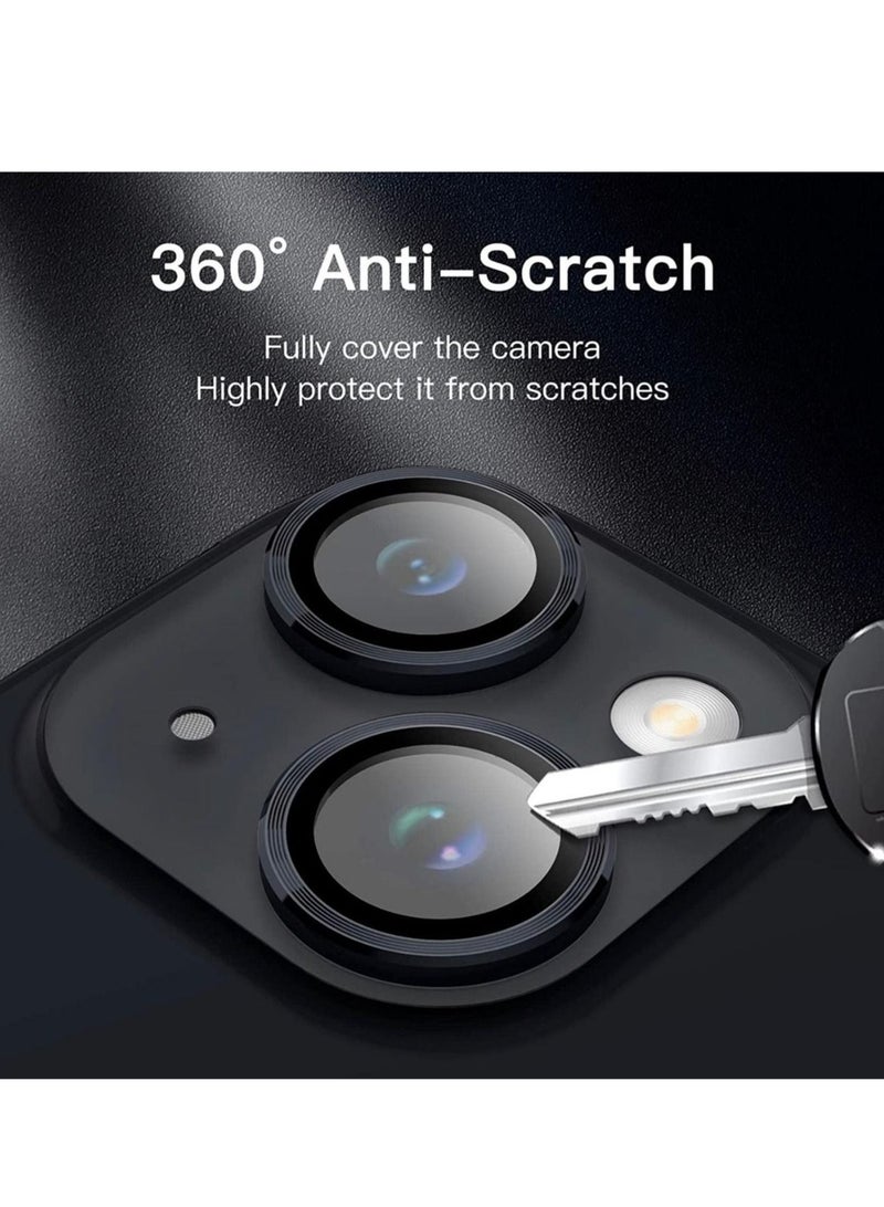 Anti-scratch Tempered Glass Camera Cover For iPhone13 / 13 Mini (Black) - Image 4