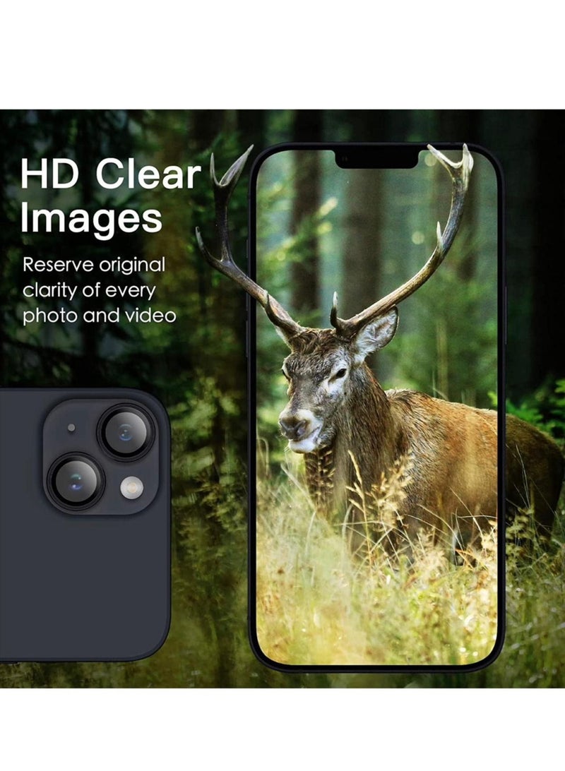 Anti-scratch Tempered Glass Camera Cover For iPhone13 / 13 Mini (Black) - Image 3