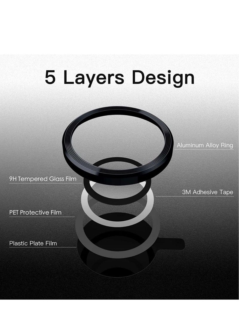 Anti-scratch Tempered Glass Camera Cover For iPhone13 / 13 Mini (Black) - Image 2