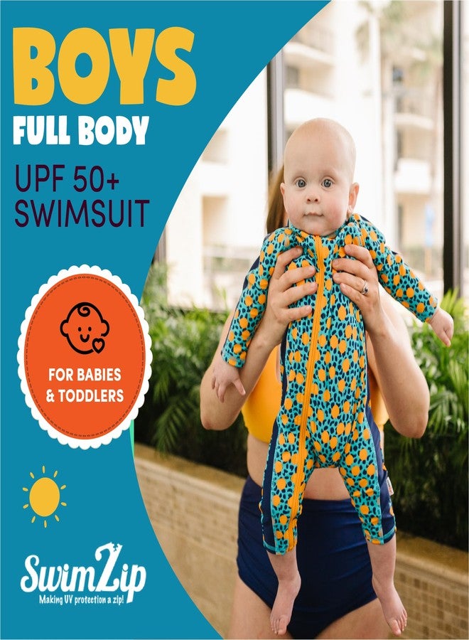 SwimZip بدلة سباحة طويلة الأكمام للأولاد من SwimZip مع حماية UPF 50+ للأطفال والرضع والأولاد الصغار - Image 5