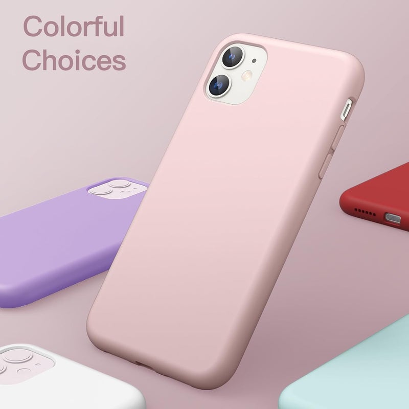 Jetech Silicone Case For Iphone 11 2019 6.1-Inch, Silky-Soft Touch Full-Body Protective Case, Shockproof Cover With Microfiber Lining Pink - Image 5