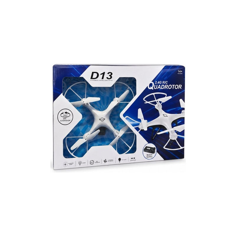 Speed Control | D13 RC Quadrotor Drone for Kids, 2.4G Remote Control, White - Image 2