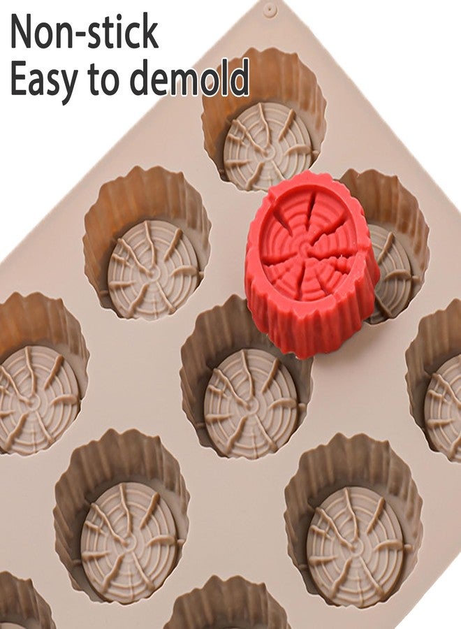 Vrthske Silicone Small Tree Stump Molds, 15 Cavity Cylinder Tree Stump Candy Molds for Chocolate, Muffin, Brownie, Cake Decoration (Random color) - Image 5