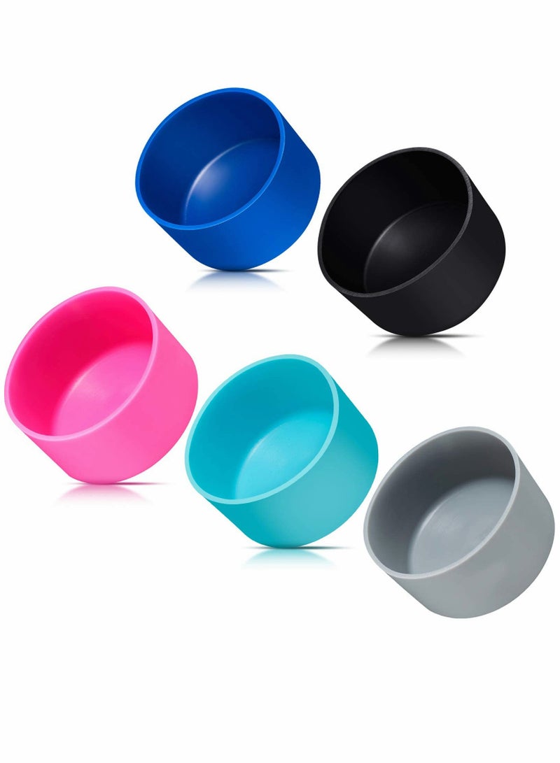SOLARAE Protective Silicone Boot for Water Bottle, 5 Pieces Silicone Flex Boot for Sports Water Bottles Compatible with Hydro Flask/Takeya/MIRA/Iron Flask - Image 1