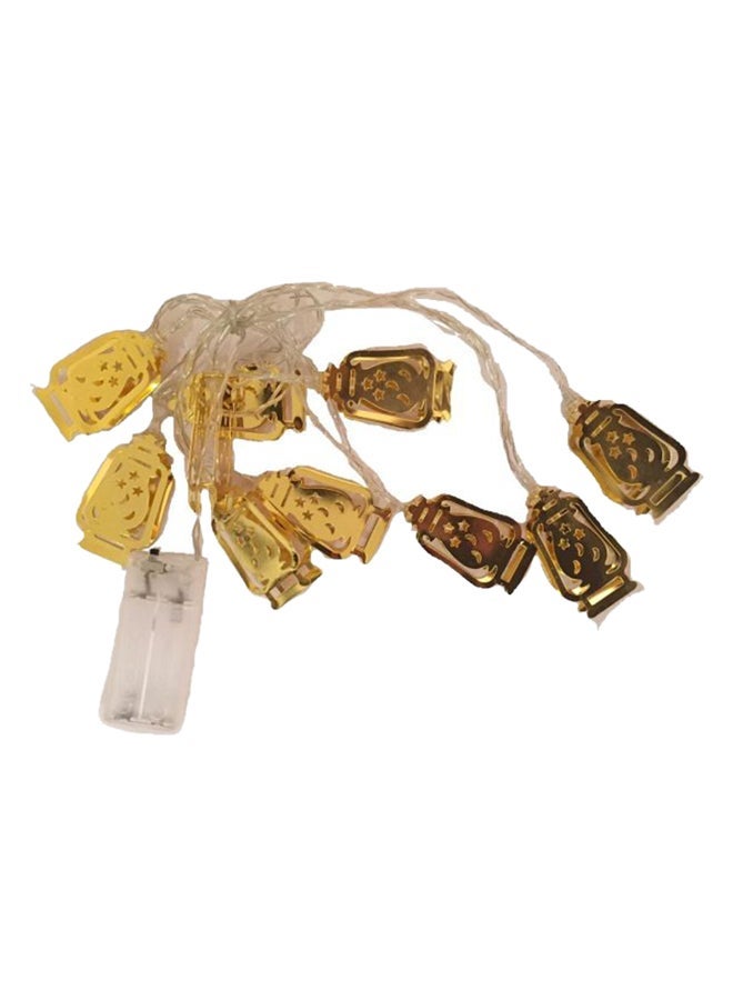 NIBEMINENT Mini Gold Fanus LED Light Yellow 2meter - Image 1