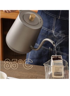 Generic Electric Gooseneck Kettle, 900ml Ultra Fast Boiling Hot Water Kettle, Stainless Steel Electric Kettle, Automatic Temperature Control and Constant Temperature, 1000W Rapid Heating  - Image 5