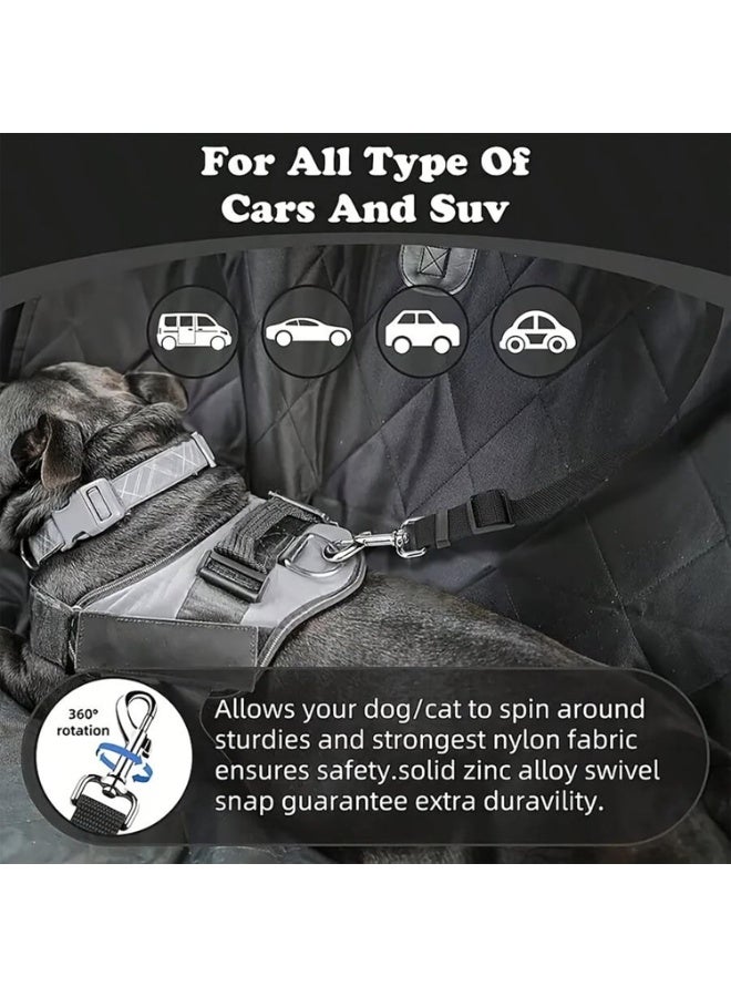 حزام أمان متين وقابل للتعديل للحيوانات الأليفة - مناسب للسفر مع القطط والجراء، والرحلات البرية، والقيادة، والحماية، والنقل - Image 3