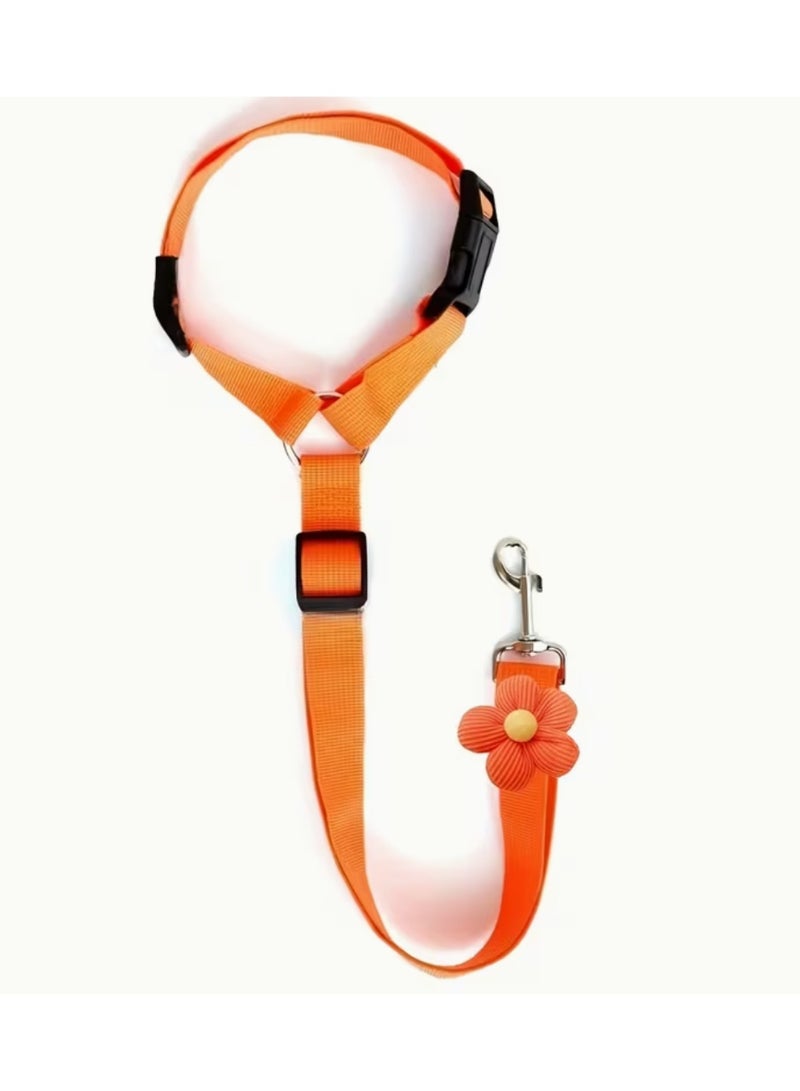 حزام أمان متين وقابل للتعديل للحيوانات الأليفة - مناسب للسفر مع القطط والجراء، والرحلات البرية، والقيادة، والحماية، والنقل - Image 1