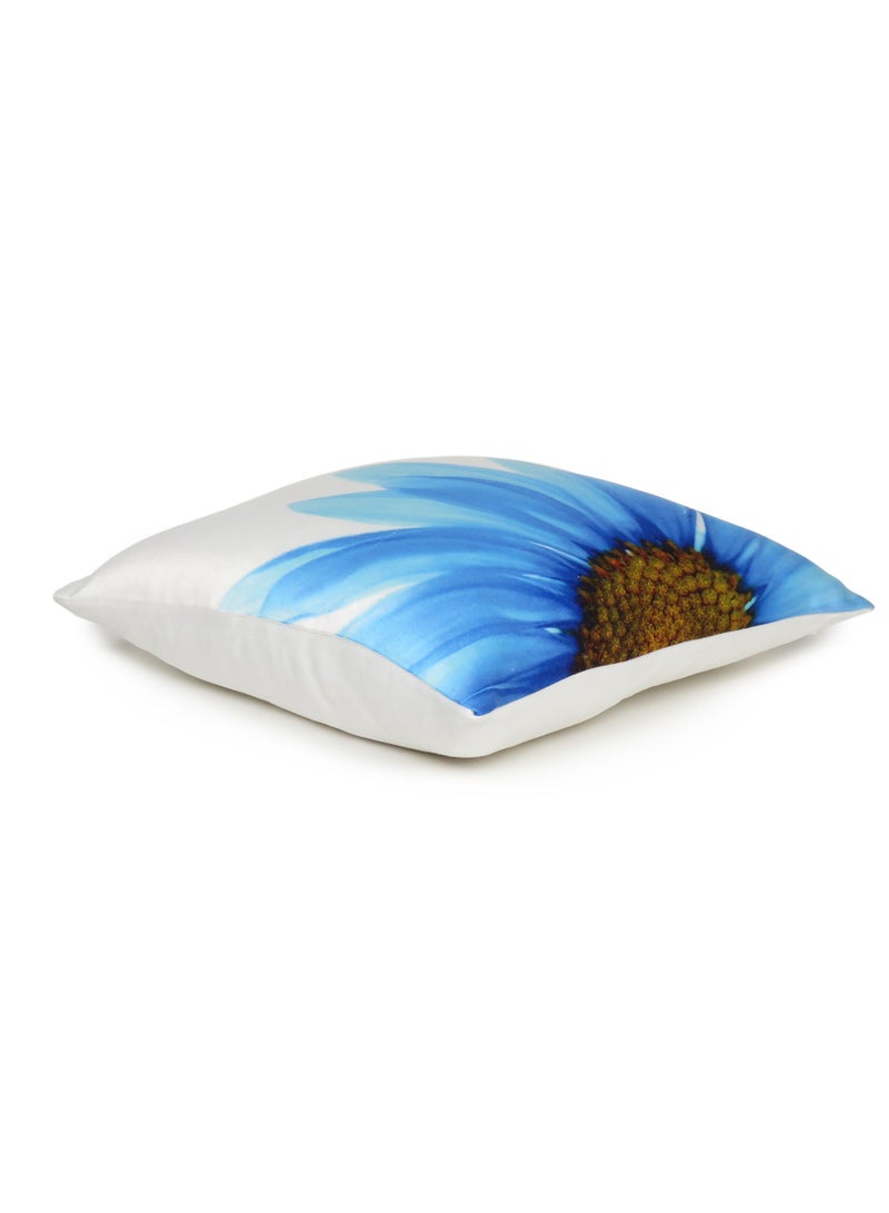 Oussum Floral Decorative Blue Cushion Covers Set of 2 For Home Bedroom Sofa Home Decoration Car Seat Office Chair (16 X 16 Inch)  - Image 3
