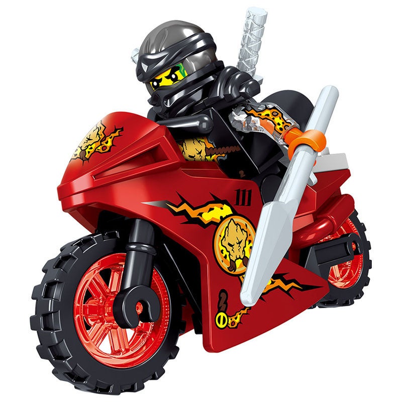 31050 Phantom Motorcycle Ninja Series 8 Minifigures with Weapons Building Block Toy - Image 2