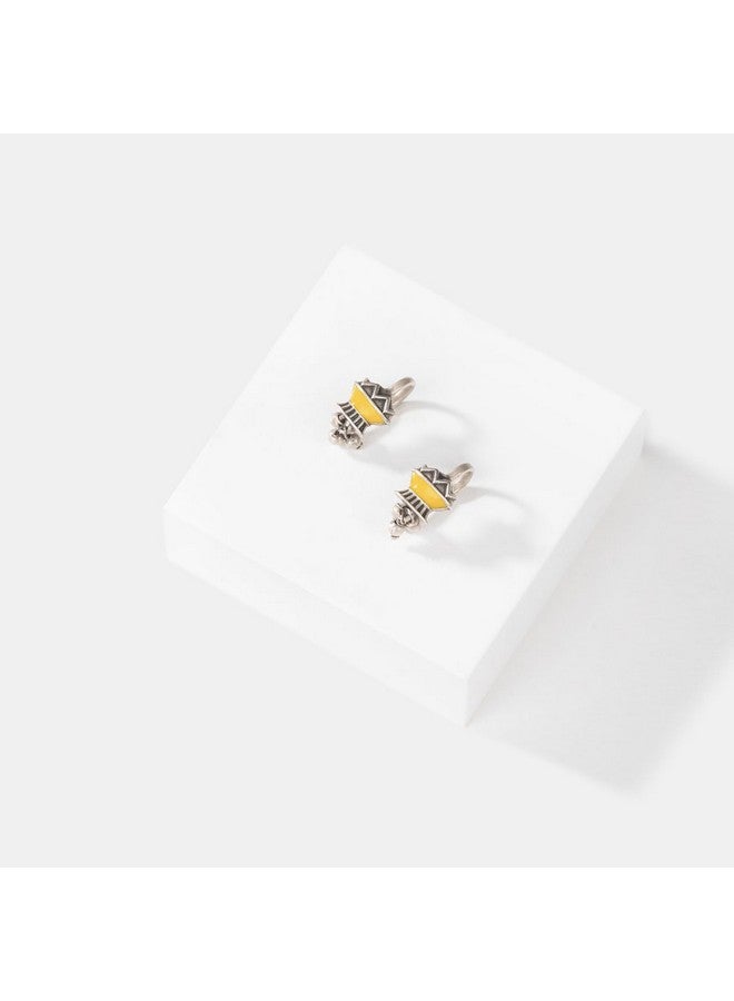 Shaya by CaratLane Kolshi Ear Clips in Oxidised 925 Silver - Image 3