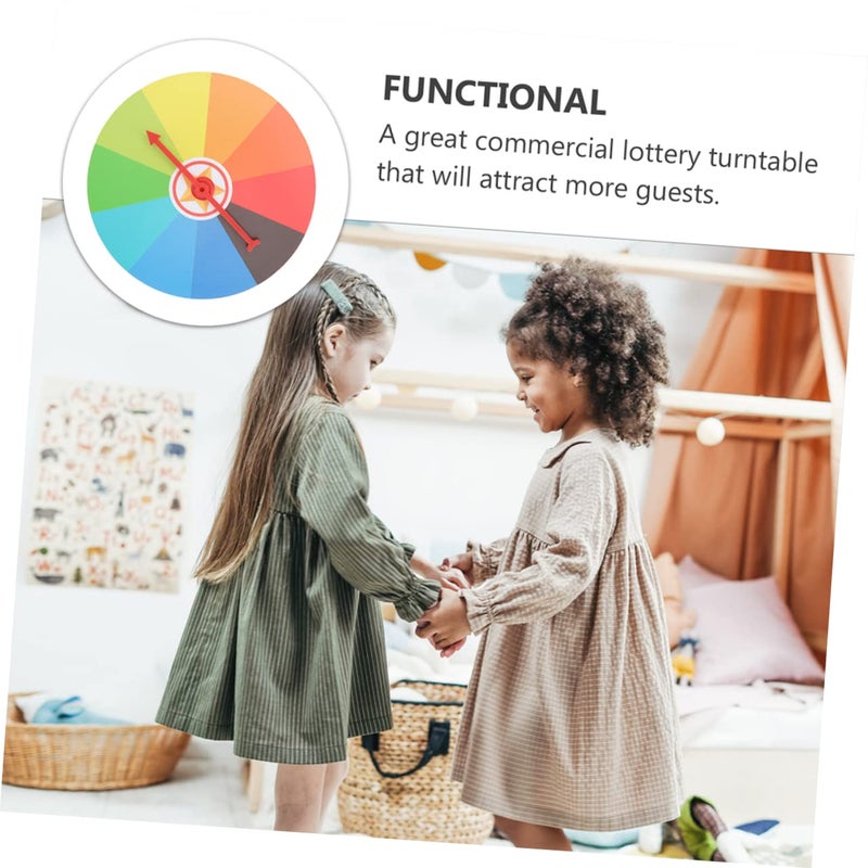 Learning Prize Wheel Rotary Turntable with Blank Cards for Hand Eye Coordination Educational Game Party Props - Image 4