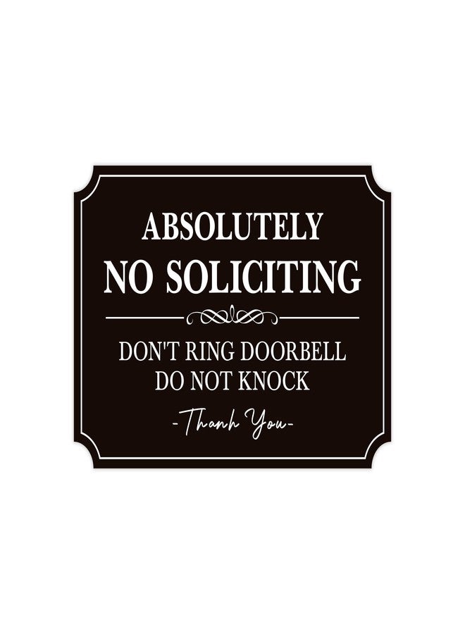 LUHIMO No Soliciting, Do Not Knock or Ring Doorbell Sign, Self Adhesive Waterproof & Fade-Resistant Vinyl No Solicitation Signage Sticker, Front Door, Doorbell, House Door, Home, Office - Image 1