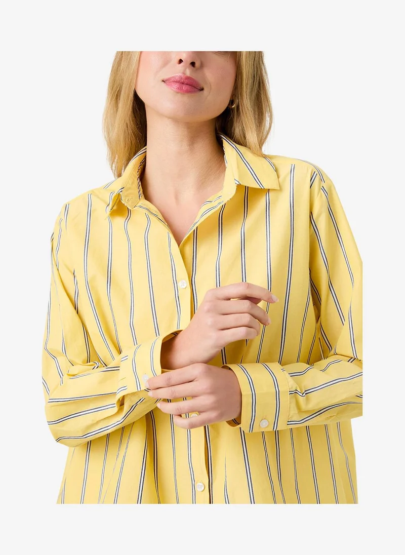 French Connection  Rhodes Poplin Nico Stripe Shirt for Women | Best Price UAE