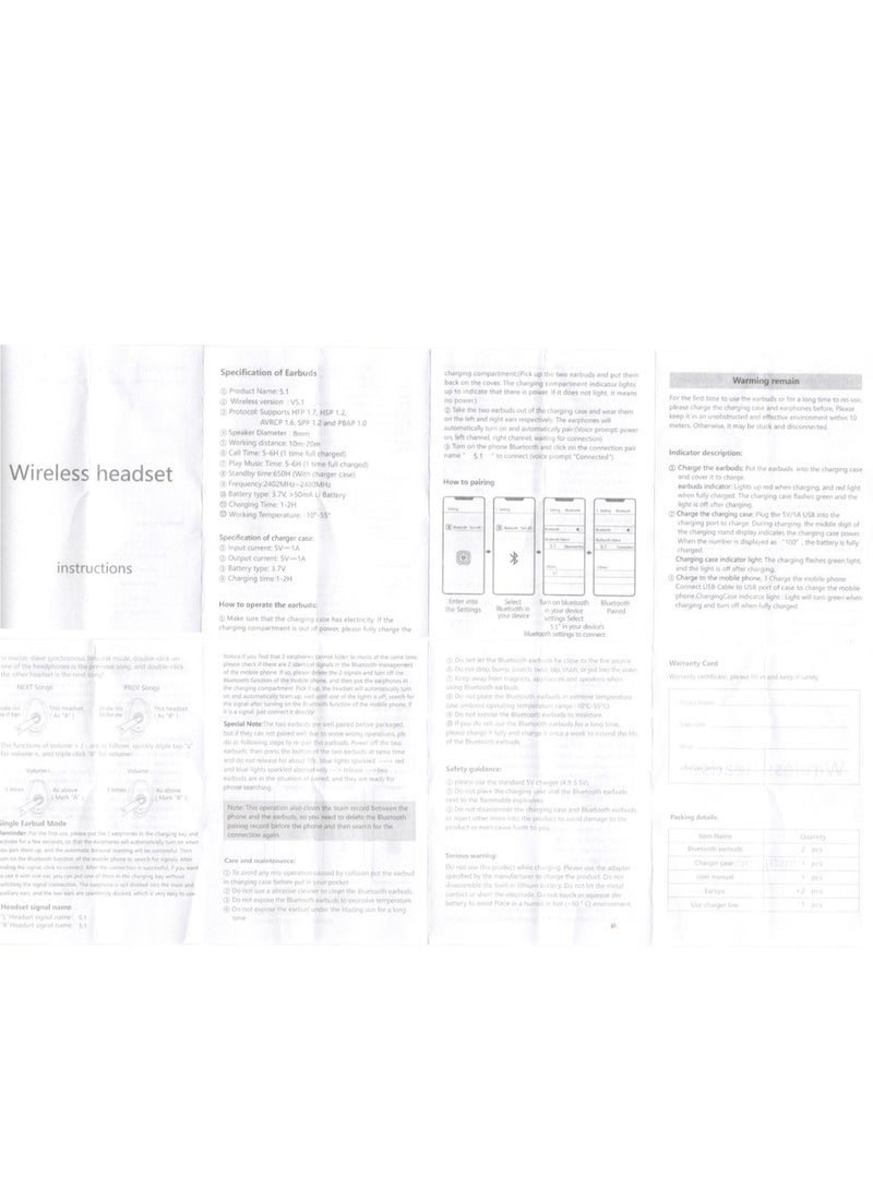 TWS Wireless Earbud Bluetooth 5.0 Wireless Earphones with Deep Bass HiFi 3D Stereo W/Charging Case - Image 2