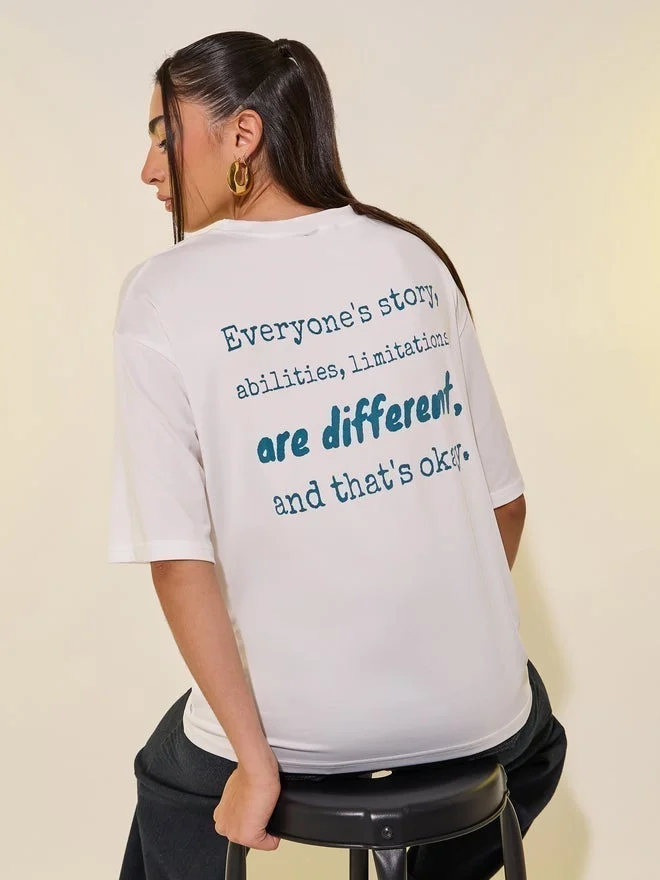 Take Two Round Neck Back Slogan Print T-Shirt