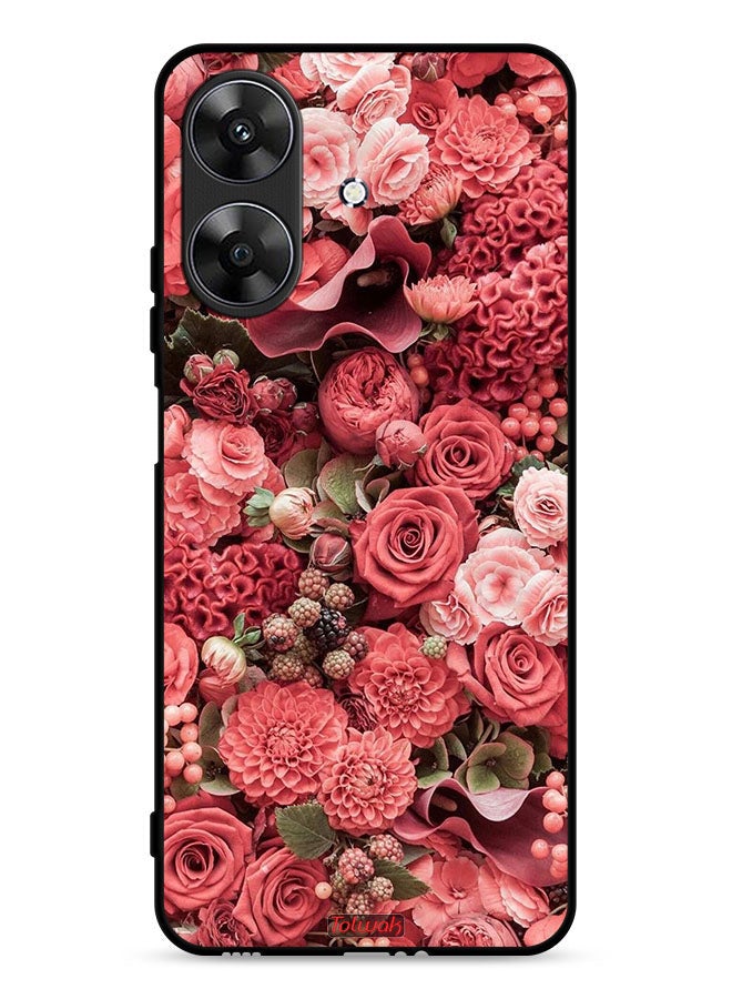 Tolwak Realme Note 60 4G Protective Case Cover Peach Roses - Image 1