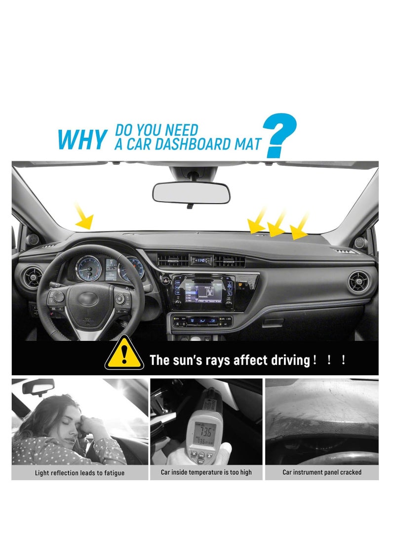 TOYOTA - غطاء حصيرة لوحة القيادة الواقية من الشمس لسيارة Toyota New Corolla (2014-2018) - Image 1