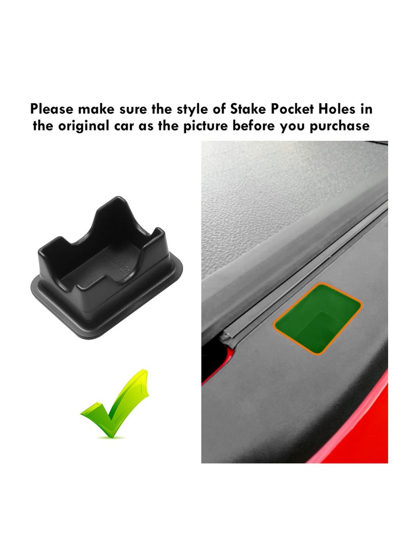 KASTWAVE Stake Pocket Covers for Ram 1500, Rear Truck Bed Rail Stake Pocket Cover Compatible with Dodge Ram 2019 2020 2021(Set of 2)  - Image 2