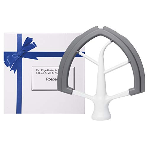 Roabertic Flex Edge Beater for KitchenAid Bowl-Lift Stand Mixer - 6 Quart Flat Beater Paddle with Flexible Silicone Edges - Image 5
