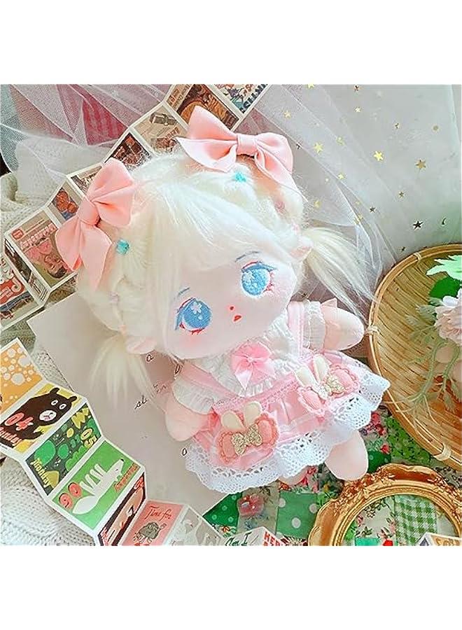 Arabest 20cm Plush Doll Clothes Pink Headwear Shirt Skirt 8in Soft Stuffed Plush Toy Dress Up  - Image 5