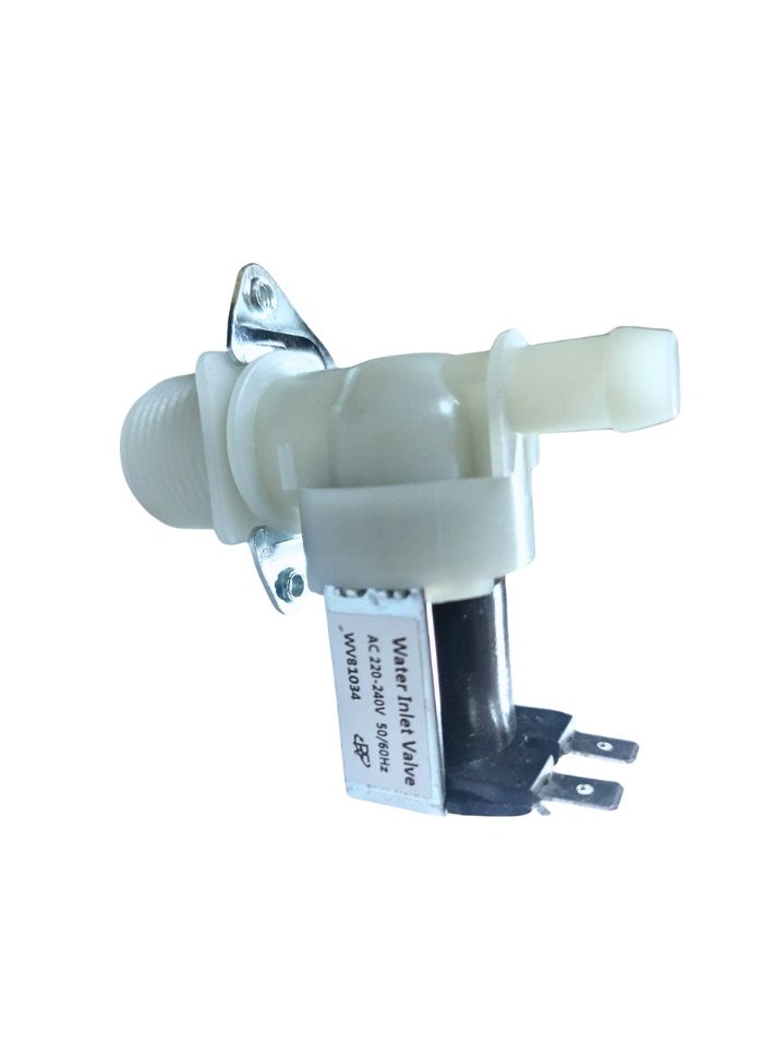 Generic - Washing Machine A inlet water valve (1-Way)Solenoid Valve with 3/4 Inch Thread Inlet AC  220/240V Washing Machine single Port Valve controlling the flow of water into the detergent compartment - Image 1