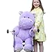 BENINY Giant Humongous Hippo Stuffed Animal 36 Oversized Plush Soft Hug Cute Jumbo Hippo Toy Plush Gift for Kids Purple - Image 4