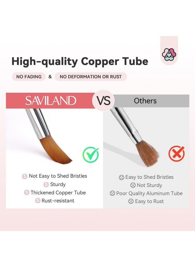 Saviland 5Pcs Acrylic Nail Brush Set Size 4681012 Acrylic Nail Brushes For Acrylic Application Professional Round Shaped Nail Acrylic Brushes With Sturdy Handle For Home Salon Manicure Nail Art  - Image 4