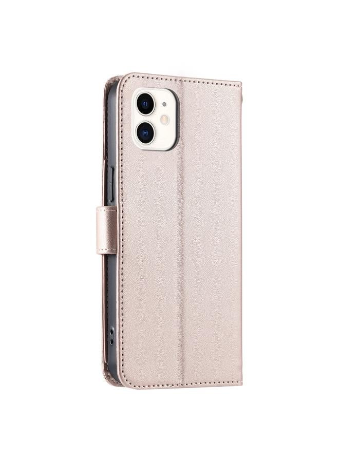 Zaboon Case For iPhone 12 mini Ring Buckle Rhombic Leather Phone Case - Image 3