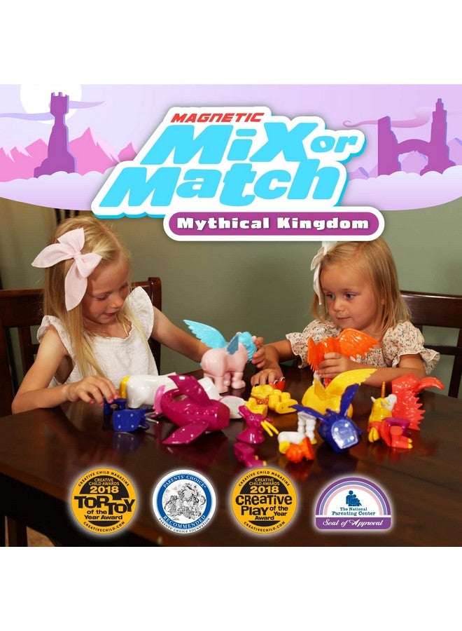 ببيولار بلايثنجس مجموعة ألعاب مملكة الأساطير الباستيل المغناطيسية، 15 قطعة، قابلة للمزج أو المطابقة - Image 2