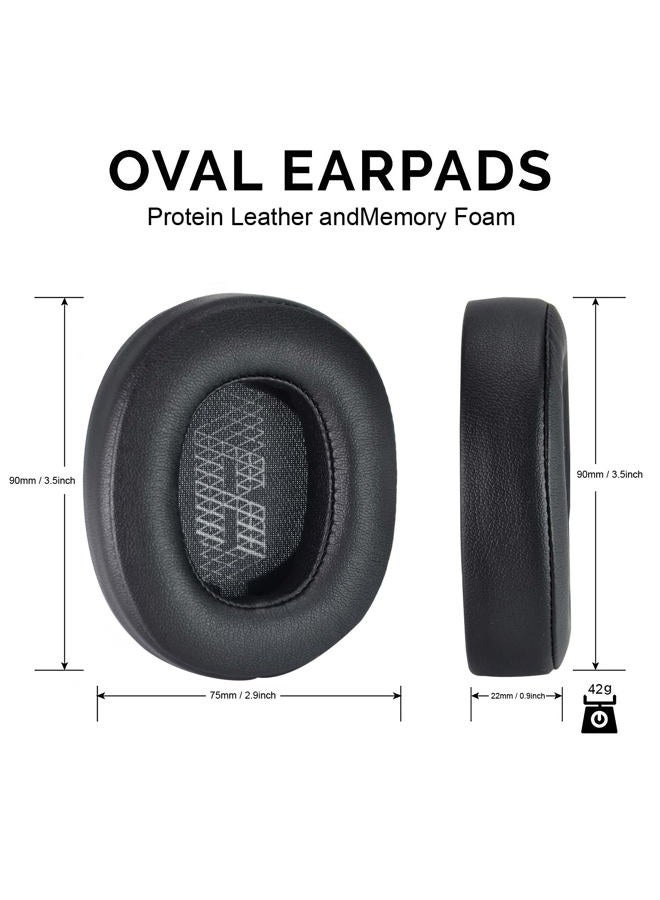 defean Live 500 BT Earpads – Ear Cushion Replacement Cover Foam Ear Pads Compatible with JBL Live 500BT Wireless Over-Ear Headphones，Ear Pads with Softer Leather, Noise Isolation Foam (Black) - Image 2