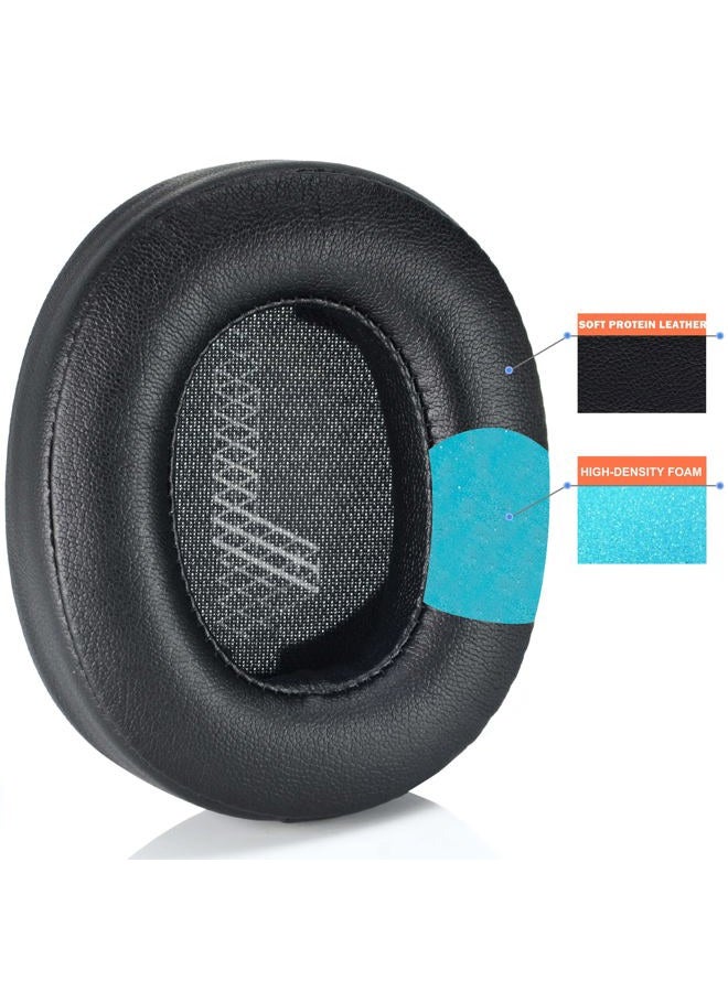 defean Live 500 BT Earpads – Ear Cushion Replacement Cover Foam Ear Pads Compatible with JBL Live 500BT Wireless Over-Ear Headphones，Ear Pads with Softer Leather, Noise Isolation Foam (Black) - Image 3